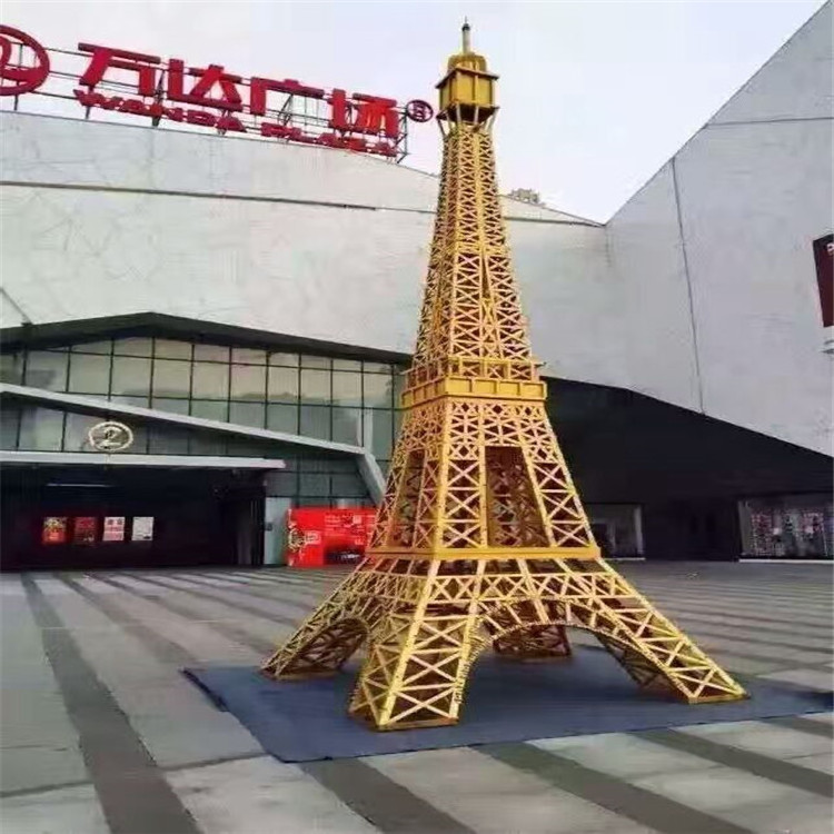 large metal crafts portable lighting tower giant eiffel tower statue prop RGB led lighting eiffel tower model big for sale