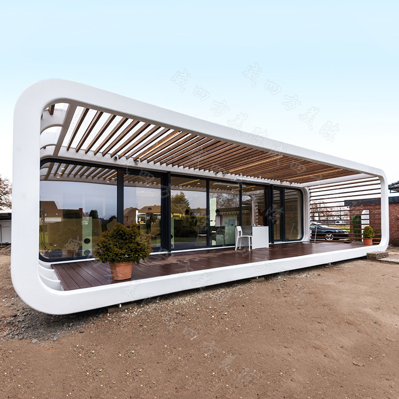 Customize Prefabricated House Steel Frame Apple Modular Home/ Tiny Mobile Office House