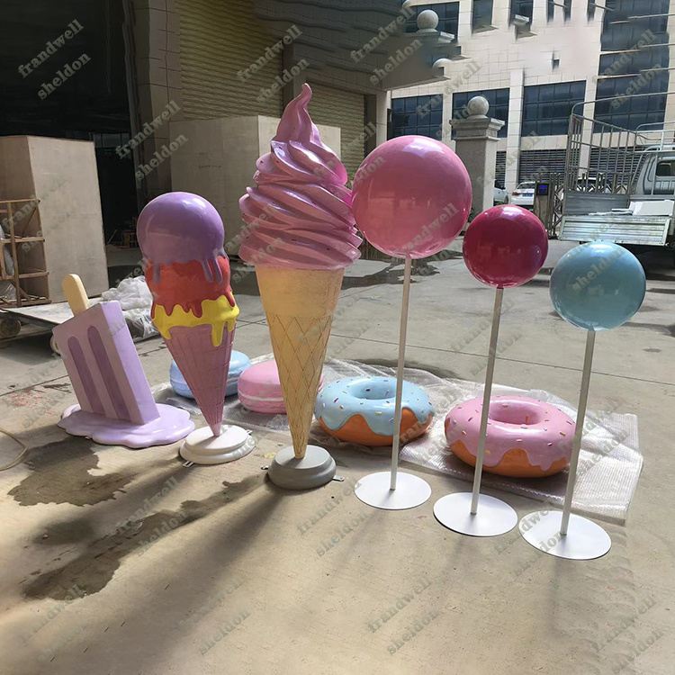 support customized giant inflatable ice cream cone/ big ice cream decor/ ice cream cone decorations