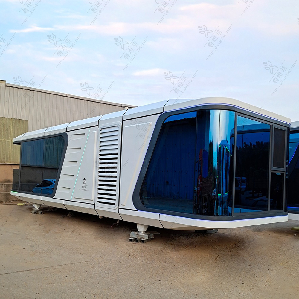 modular glass  tiny house space capsule prefabricated living container house prefab  home