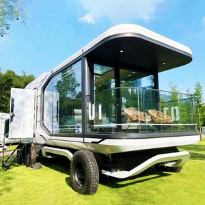 Customize 40ft 20ft Portable Mobile Glamping Space Capsule Resort Hotel Tiny House On wheels/Luxury Living Capsule House