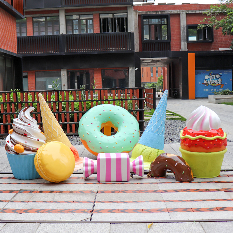 support customized  giant ice cream cone for display/ giant ice cream cone for display/2022 new design standing lemon ice cream