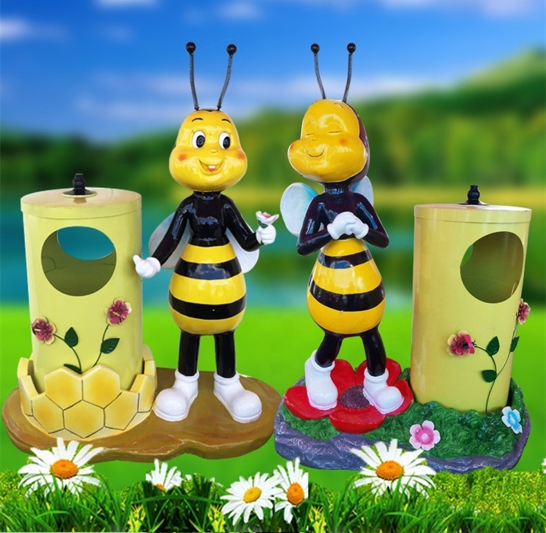 Large musician bee sculpture  Fiberglass Animal Figurine Art Design Animal Sculpture For Mall Decoration