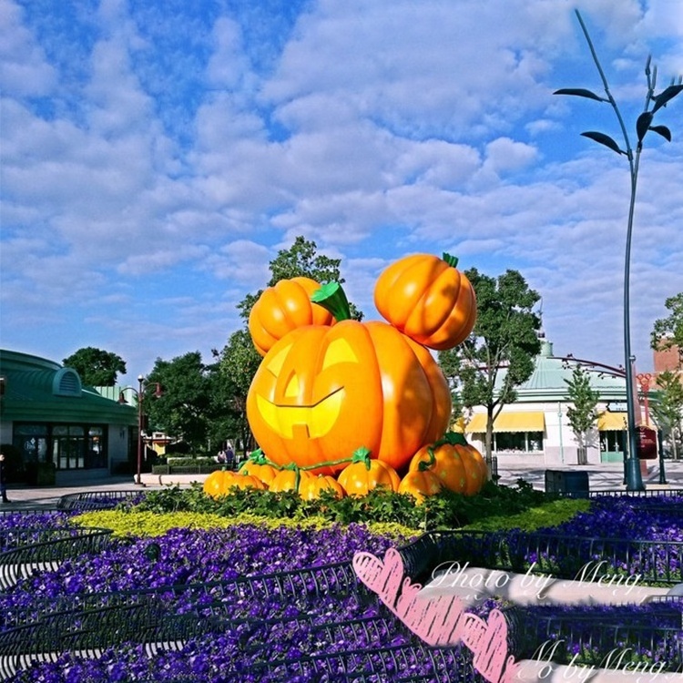 Resin Giant Pirate Captain Pumpkin Statue Custom Outdoor Life Size Fiberglass Halloween Pumpkin Sculpture