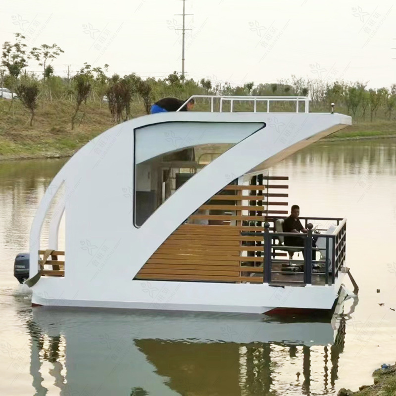 Luban Cabin Prefabricated Modern Boat House  Holiday Floating water house for sale