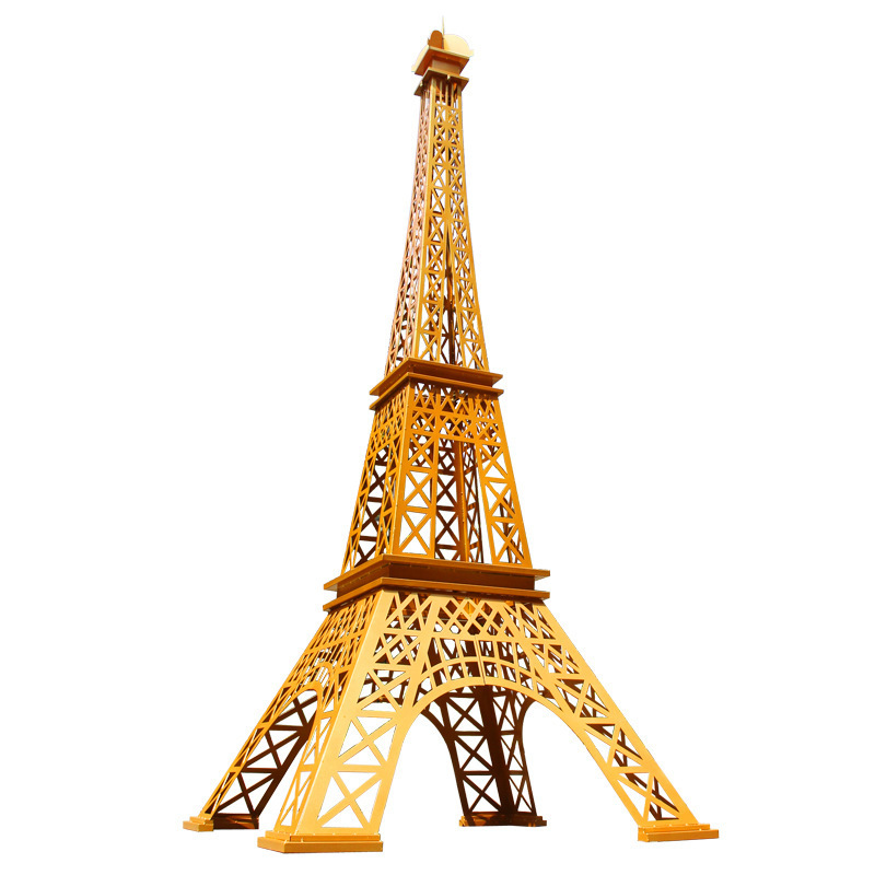 large metal crafts portable lighting tower giant eiffel tower statue prop RGB led lighting eiffel tower model big for sale