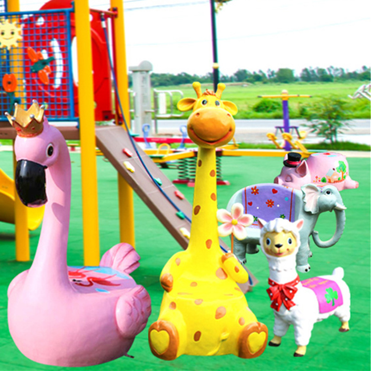 Cheap price fiberglass kids seats resin cartoon elephant giraffe dinosaur animals seating bench for Kindergarten