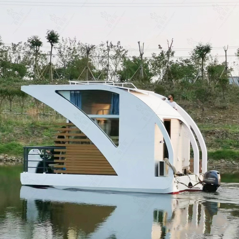 Luban Cabin Prefabricated Modern Boat House  Holiday Floating water house for sale