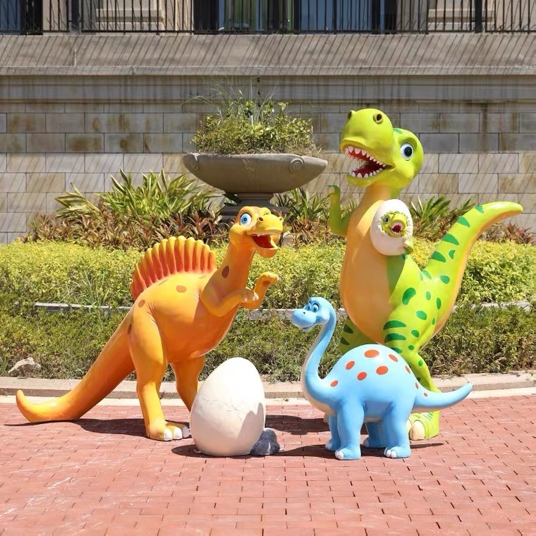 cartoon dinosaur birthday party decorations/ sculpture cartoon dinosaur benches/ large cartoon  dinosaur statues