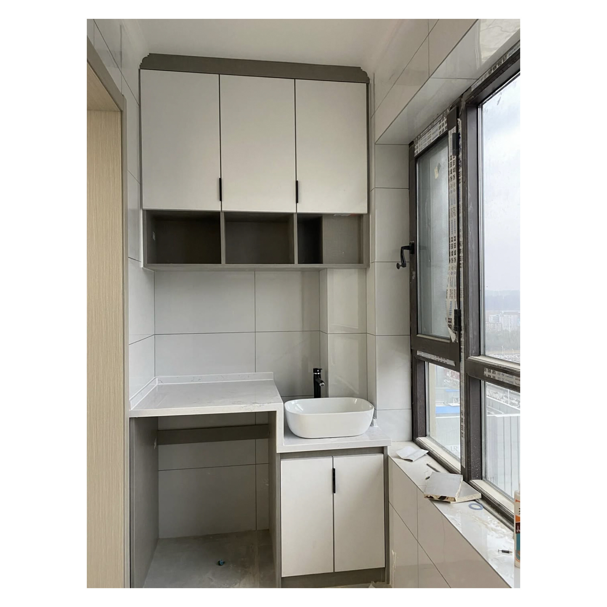 Good service Multi-functional modern independent balcony laundry closet laundry cabinet