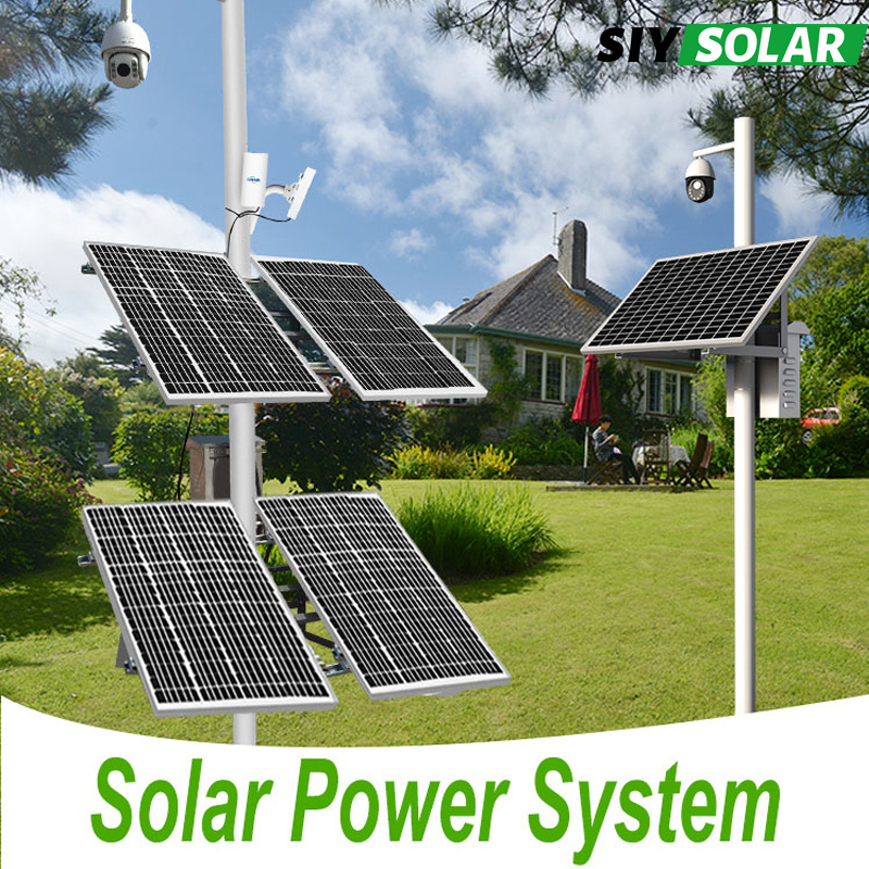 High Efficiency 100W Solar Panel 60Ah lithium ion battery complete solar kit with battery and inverter