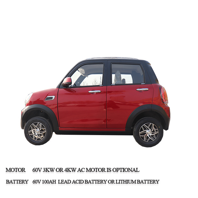 chinese cheap   4 seater longest lasting 100km right hand small drive mini ev electric car for adult family