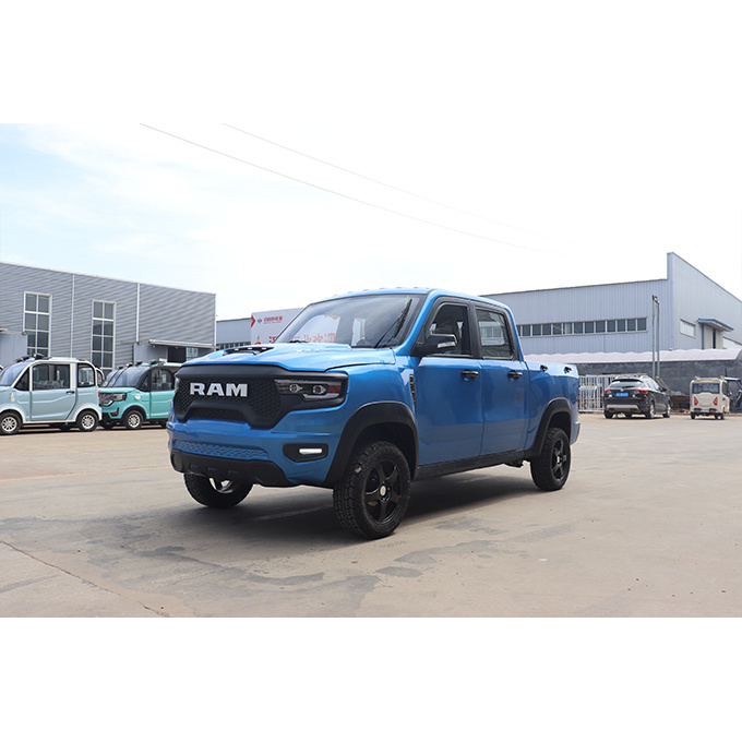 YNNO High Quality Four Wheels Electric pickup Car tiny ev new energy electric pickup truck 4x4 4wd automatic with Cargo Box