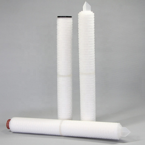 Water Filter Cartridge  0.22 Micron PP PES PTFE  Pleated Filter Cartridge