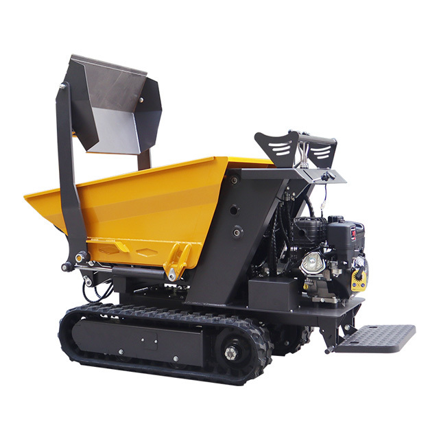 Small Crawler Dumper  Hydraulic Dump Truck Automatic Tracked Dumper  500kg Wheelbarrow Mini Dumper  with Briggs & Stratton