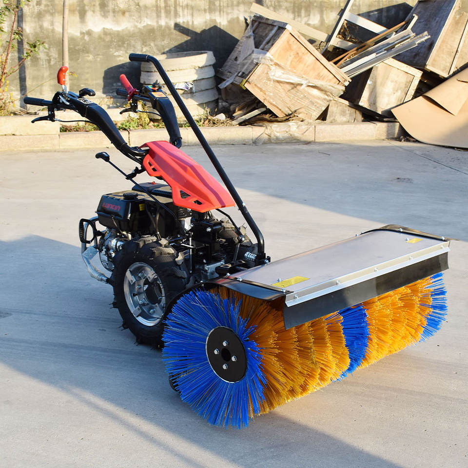 Small Road hand Snow Sweeper Walk Behind Snow Power Sweeper Machines Snow Thrower Plow