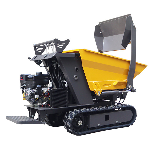 Small Crawler Dumper  Hydraulic Dump Truck Automatic Tracked Dumper  500kg Wheelbarrow Mini Dumper  with Briggs & Stratton