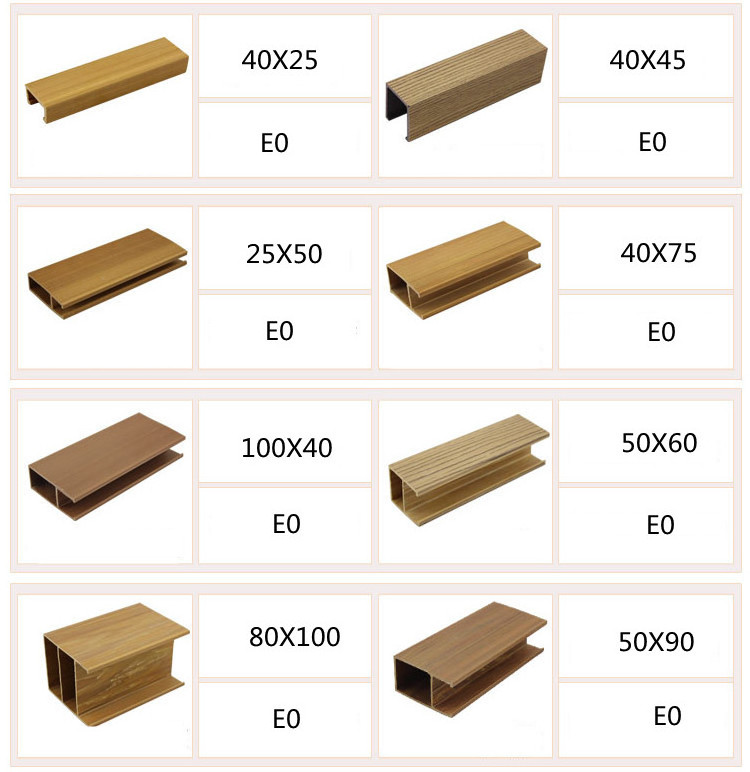 Modern Design WPC Timber Strip False Wood Ceiling Panels For Suspended Ceiling On Sale