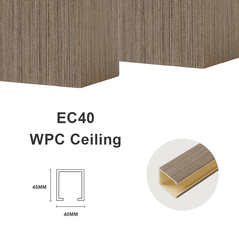 wpc ceiling decoration panels pvc water and moisture proof for interior decoration