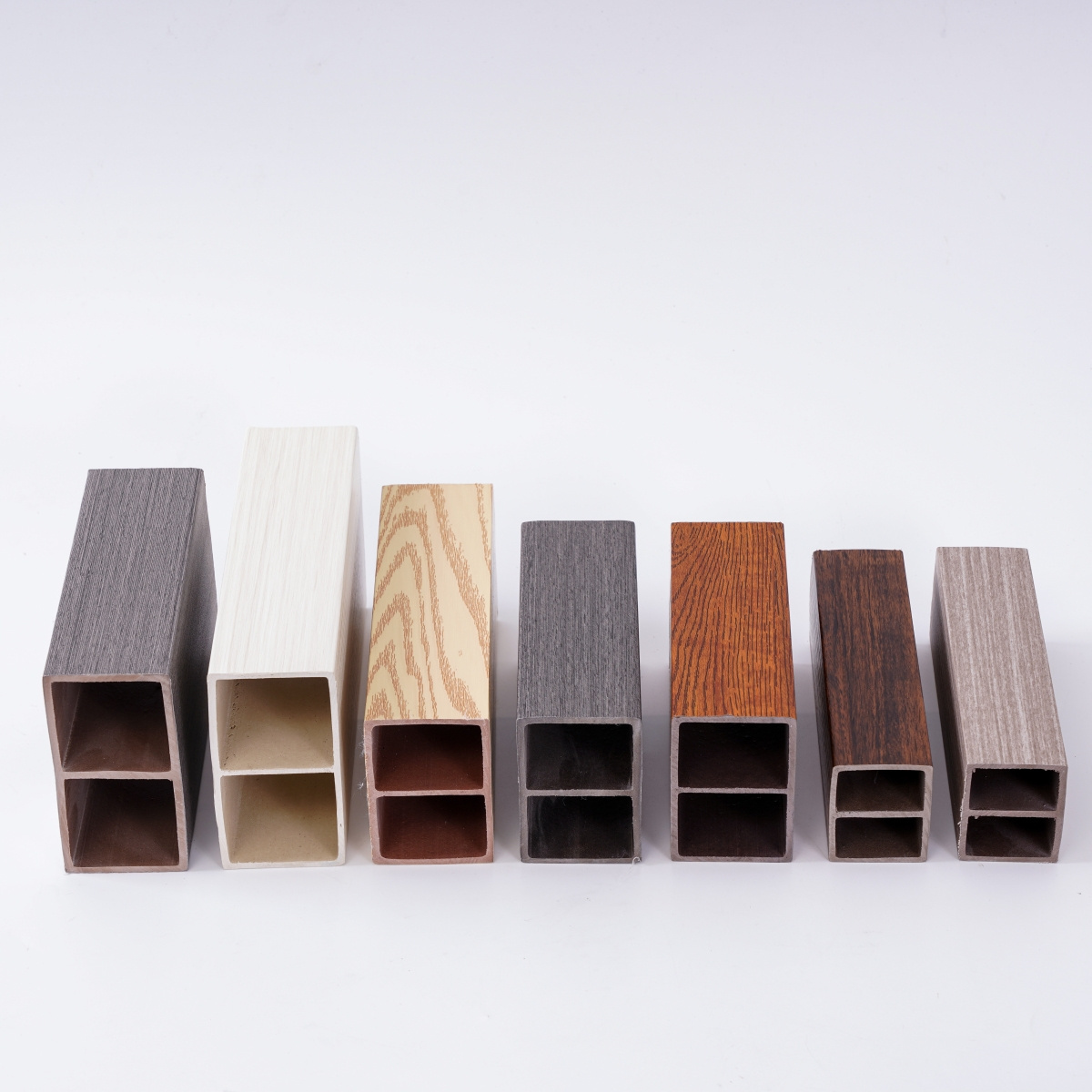 Backyard composite wood plastic strip hollow square WPC pipe wood manufacturer