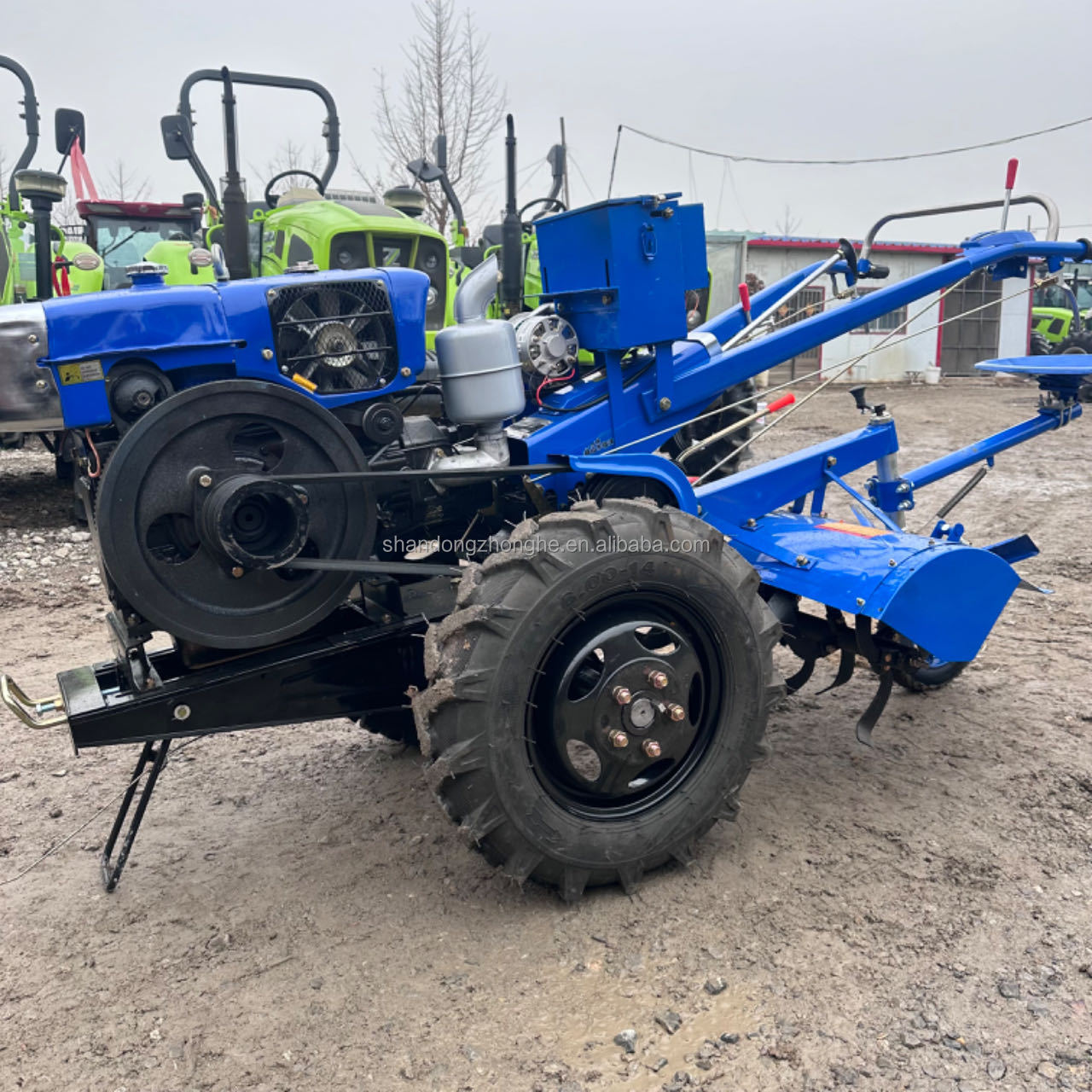 ZHONGHE 12HP15hp 20hp 2 wheel tractor Walk Behind Tractor min hand tractor with rotary tiller for sale In Nigeria