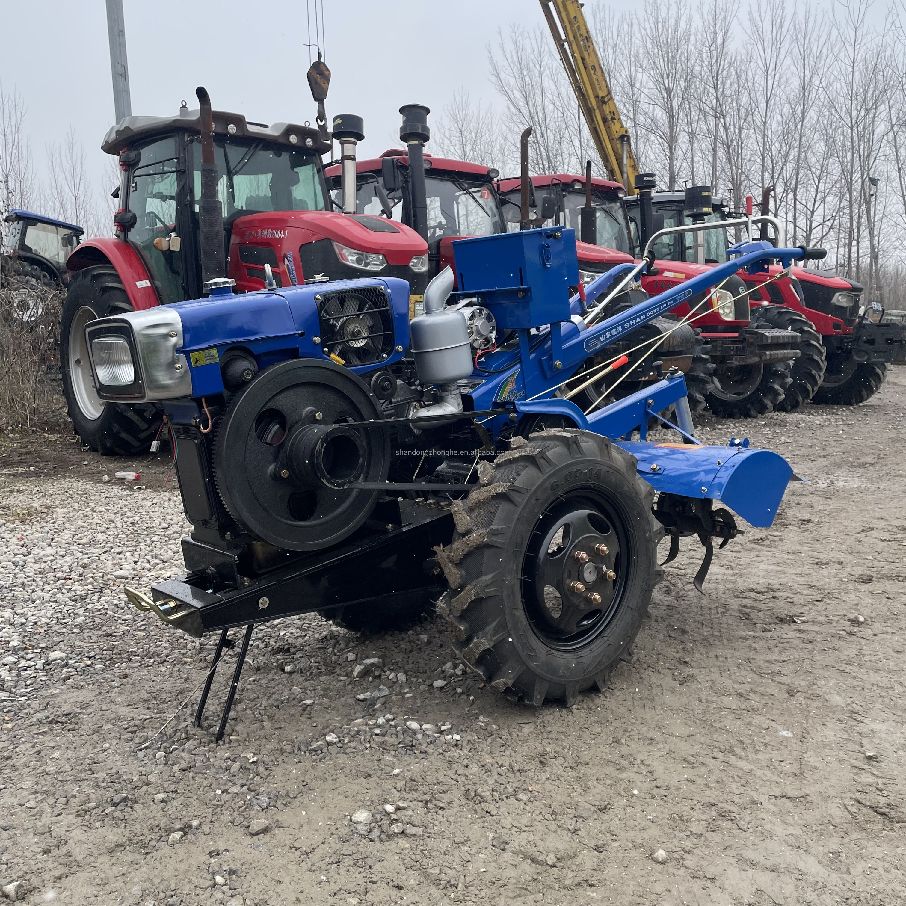 Cheap Agricultural Mini Farm Tractors With Front End Loader Machine Walk-behind Tractor With Disc Plow 4x4 Tractor