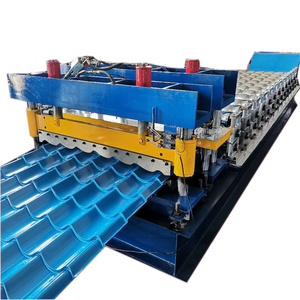 Corrugated Iron Sheet Hydraulic Press Plastic Roof Tiles Making Machine Glazed Tile Roll Forming Machine