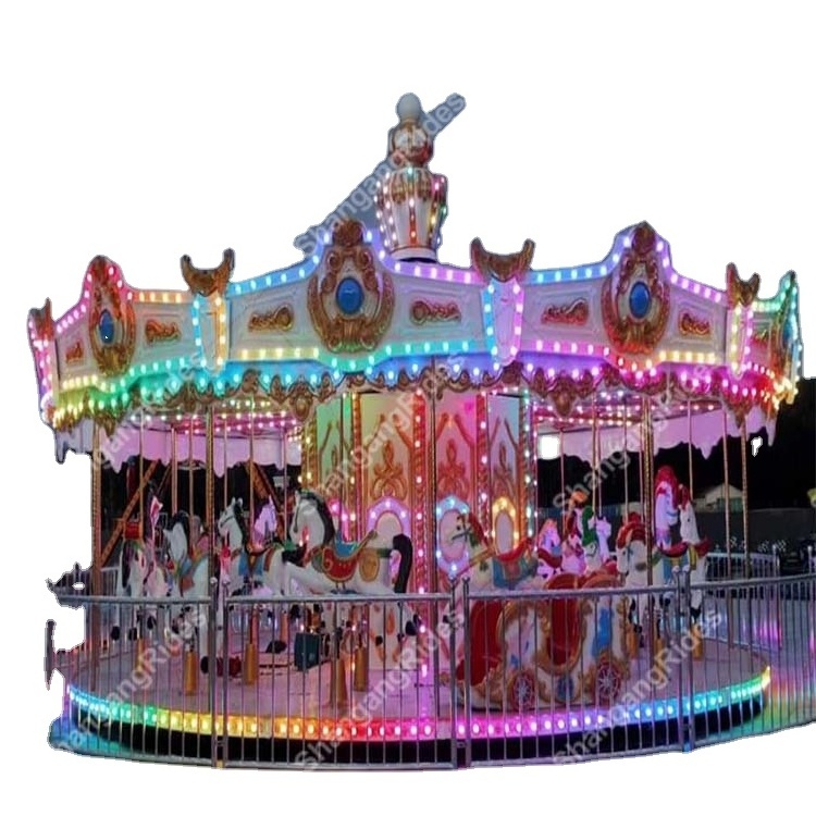 Amusement park rides electric carousel kids rides used carousel horse for sale