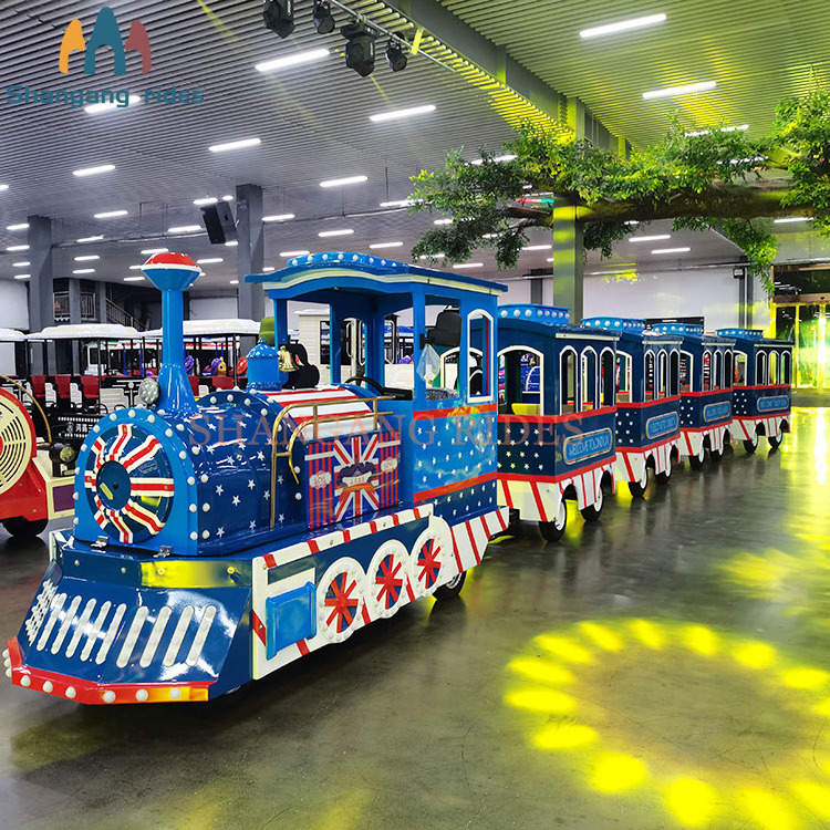 Outdoor kiddie rides trackless train carnival train rides for kids party