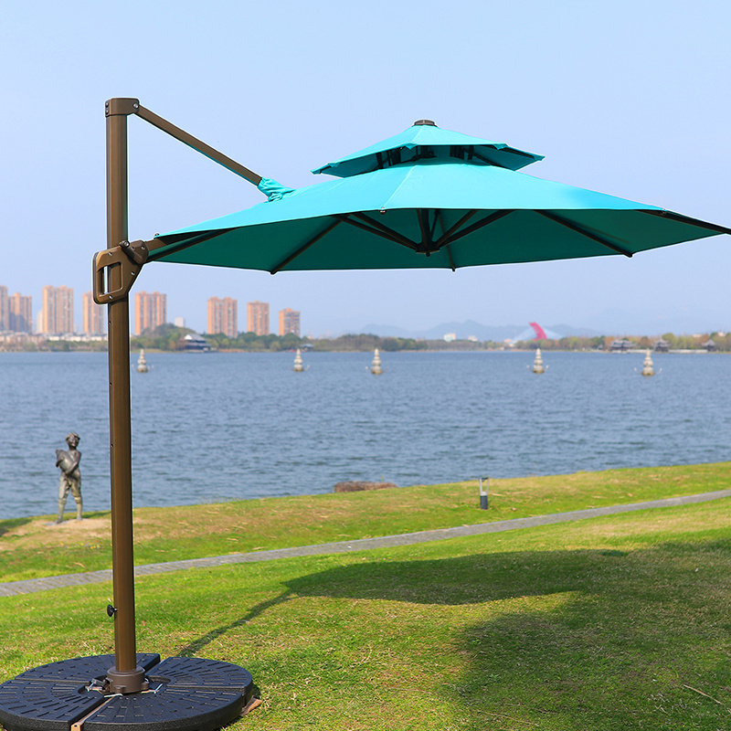 Outdoor Garden Patio Leisure Way Sun Metal Beach UV Parasol Sunshade Tent Big Pool Umbrella