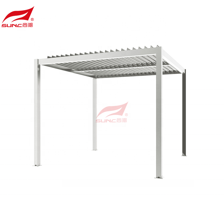 SUNC Swimming Pool Pavilion Waterproof 3x3m 4x4m 3x4m Gazebo Custom Bioclimatic Aluminum Portable Manual Louvred Roof Pergola