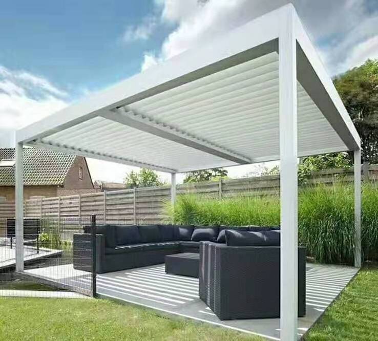 Modern Outdoor Aluminium Balcony Gazebo Motorized Pergola Waterproof