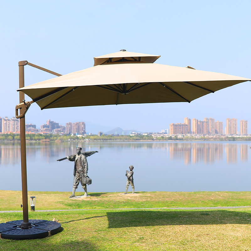 Outdoor Garden Patio Leisure Way Sun Metal Beach UV Parasol Sunshade Tent Big Pool Umbrella