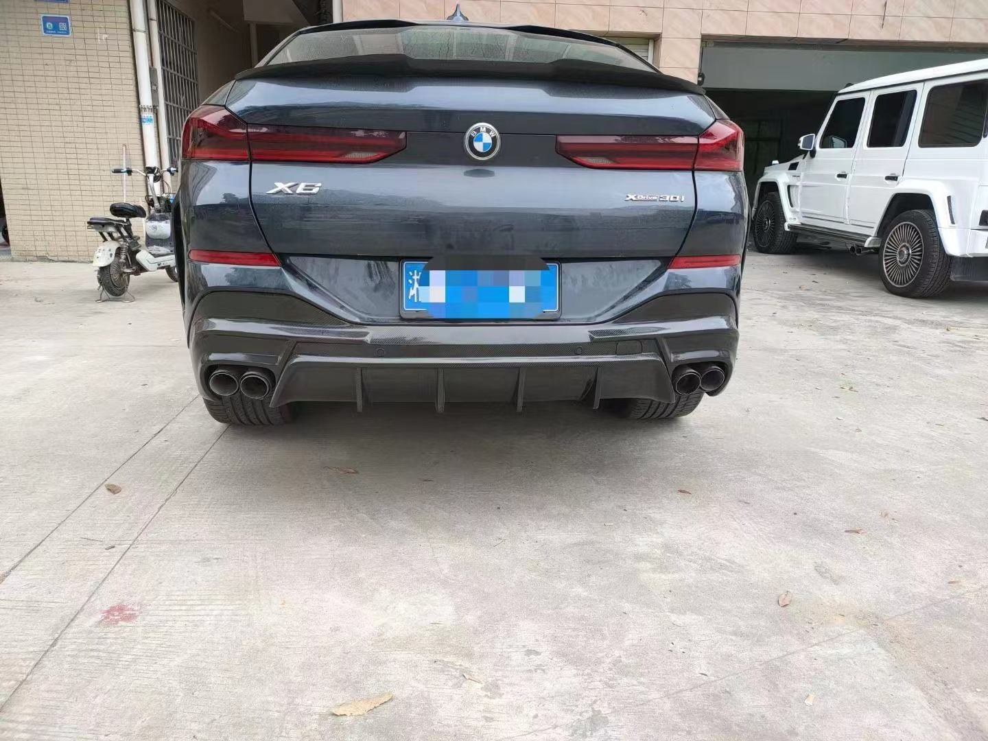 Factory outlet car body kits universal car rear bumper diffuser lip spoiler for bmw 6 series