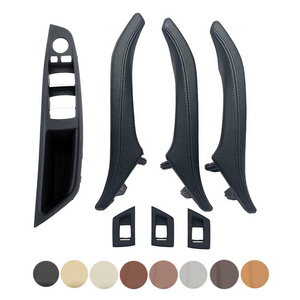 Car Interior Accessories Left Right Leather Door Handle Assembly 7Pcs Kit for BMW 5 Series  F10 F11 F18 520i 523i 528i 530i 535i