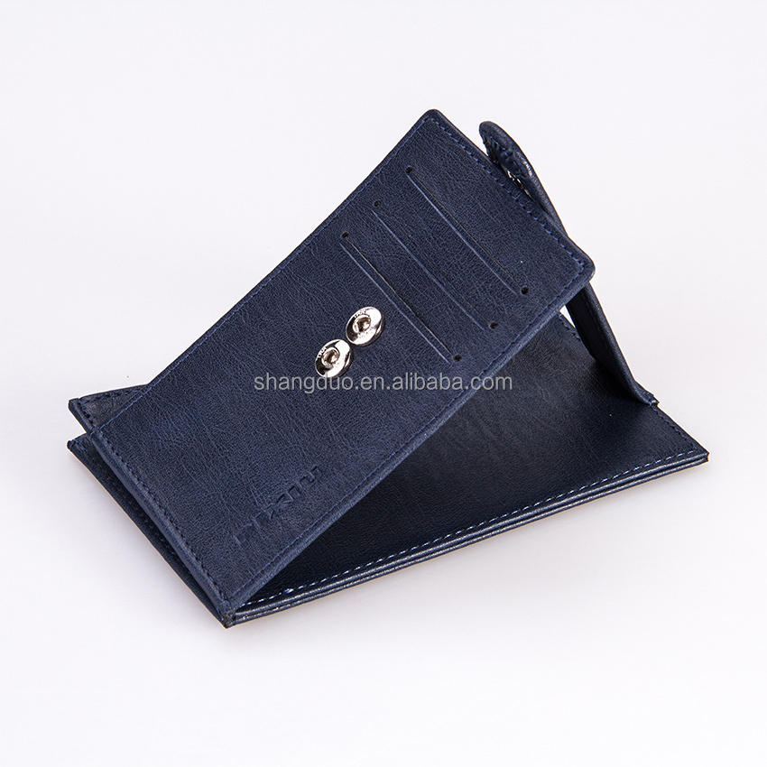 Factory custom leather card bag made in China real pickup bag large capacity credit card wallet