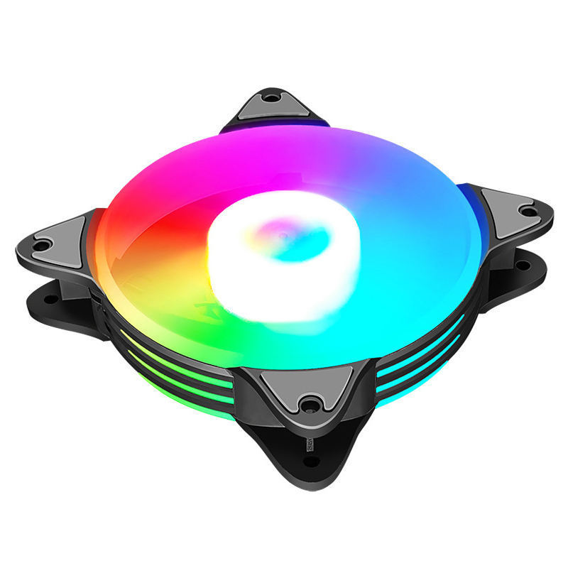 Hot Sell RGB Fan 120mm CPU Cooler 12V Computer Gaming Case Cooling Fan With LED Light PC Fan Controller Remote Suit PC case