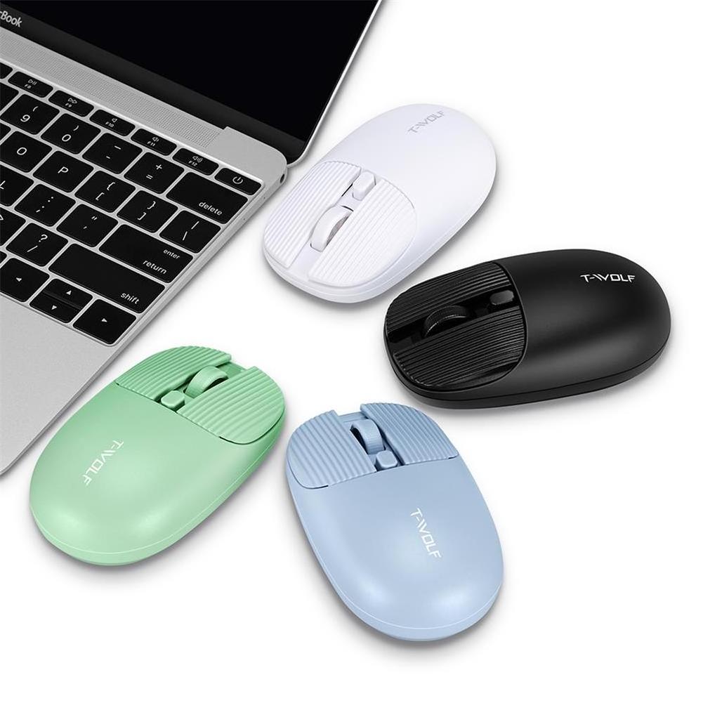 Smart Q19 Wireless Mouse 2.4Ghz Mini Mice Ergonomic Optical Computer Mouse 1600DPI with USB Receiver for Home Office Laptop PC