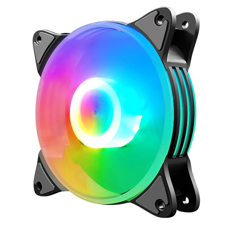 Hot Sell RGB Fan 120mm CPU Cooler 12V Computer Gaming Case Cooling Fan With LED Light PC Fan Controller Remote Suit PC case