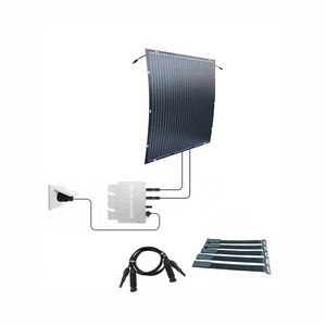 germany home solar energy balcony system set with flexible solar panel 150 watt and micro inverter on grid