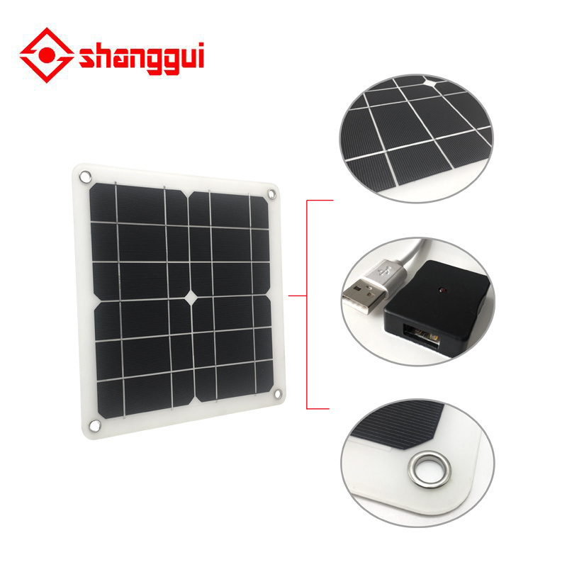 flexible thin film mono solar panel 5W 10W 20W 30W USB For Mobile Power Bank