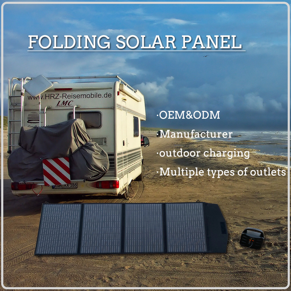 fold out 12 volt 120w folding solar panels with usb c output