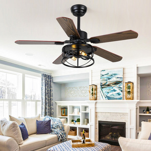 42 Inch Farmhouse Decor Modern Inverter Dimmable Smart Fan Light Black Dc LED Ceiling Fans With Light and Remote