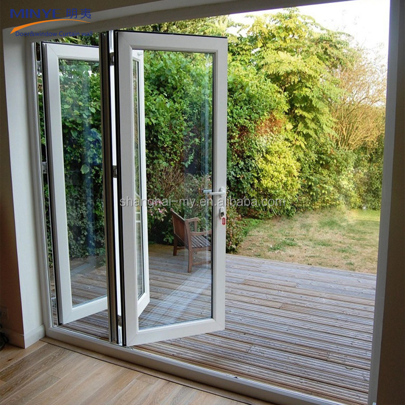 High Quality Villa Used Exterior French Doors Glass Bi Fold Door