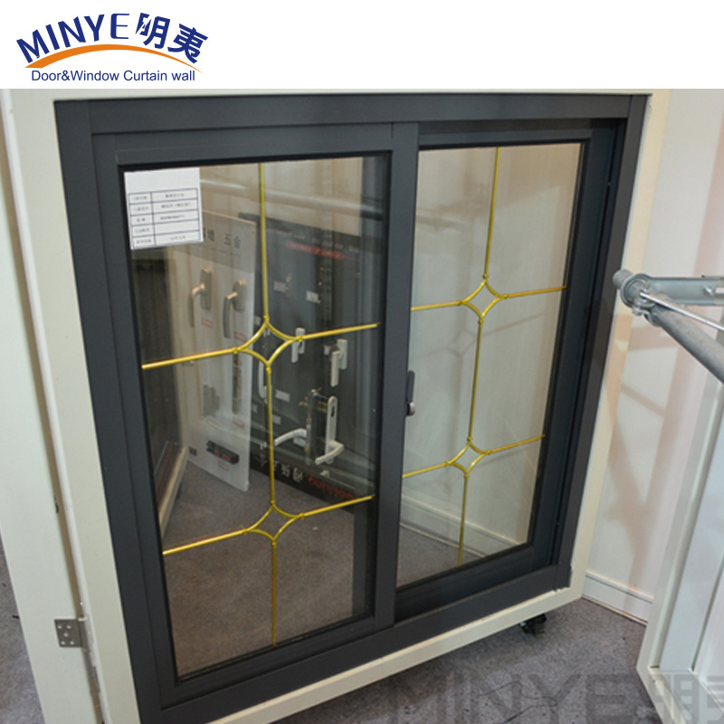 Double Pane Glass Sliding Reception Window Aluminum Profile Window