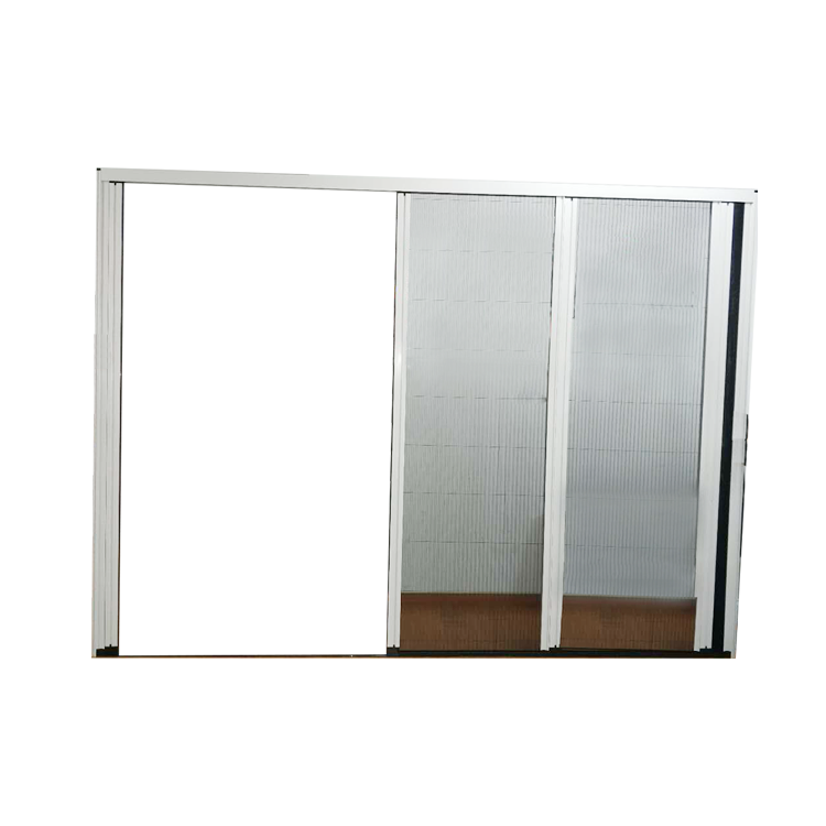 Customized High Transmission Pleated/Folding Mesh Trackless Sliding Aluminum Screen Door