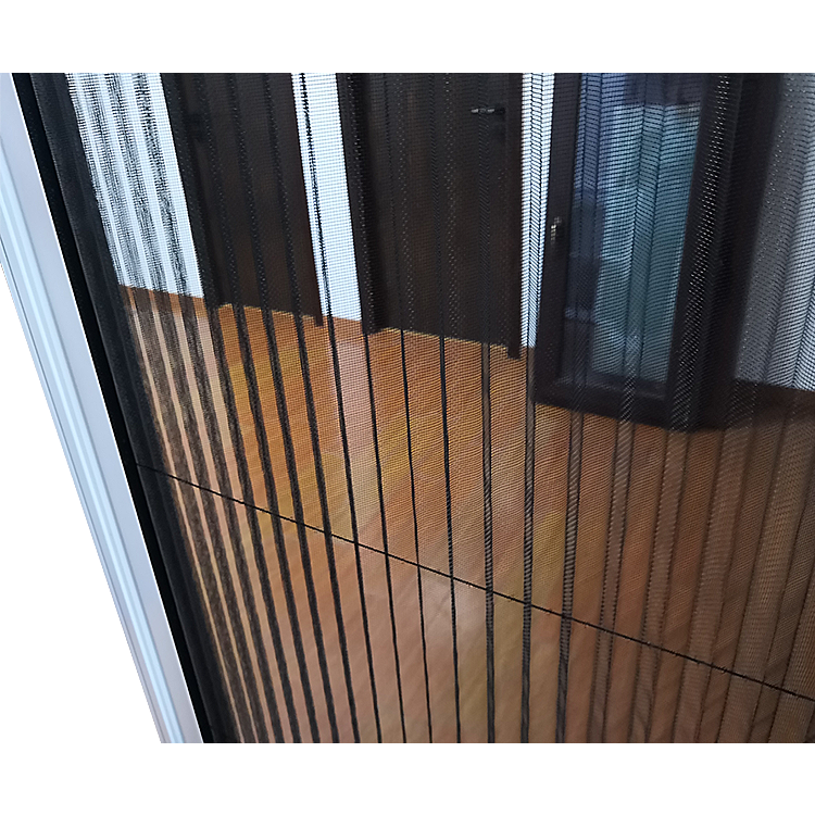 Customized High Transmission Pleated/Folding Mesh Trackless Sliding Aluminum Screen Door