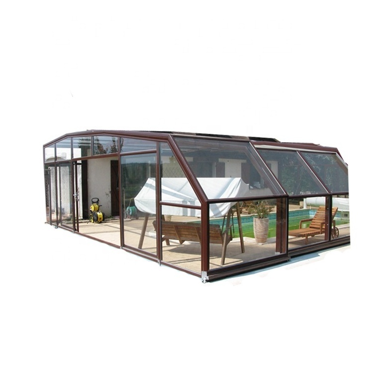 Veranda Aluminum Glass Customized Winter Garden Sunroom Greenhouse Energy Saving Aluminum Sunroom Glass Houses