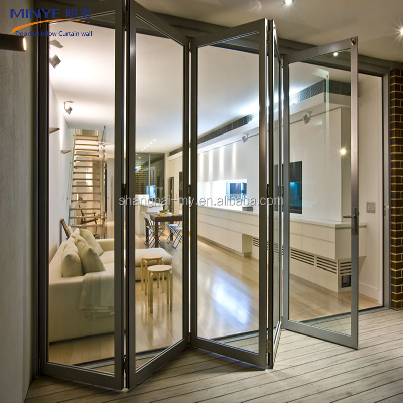 High Quality Villa Used Exterior French Doors Glass Bi Fold Door