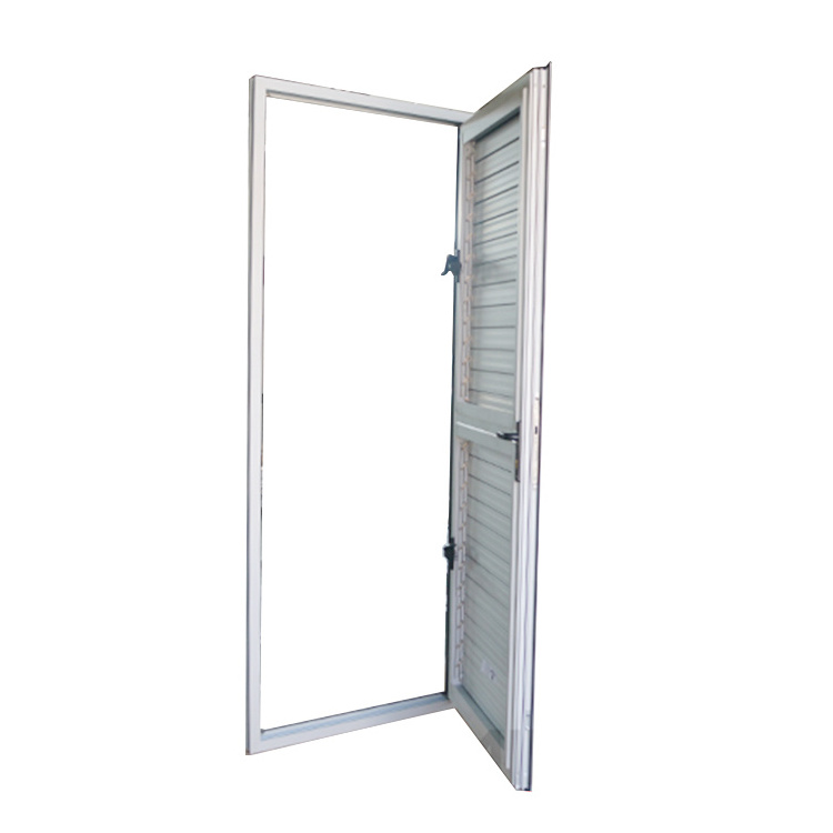 White Color Upvc/pvc Casement Door With Fixed Plank Single Door